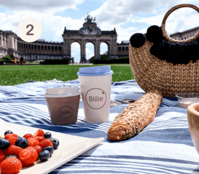 Billie Cup to-go picnic Bruxelles