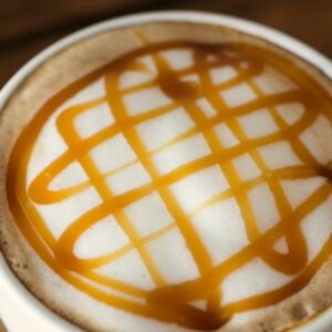 Café latte au caramel